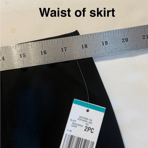 Women’s Le Suit 2 Pieces Jacket (s-14) Long Skirt (s-16) Padded Shoulders Black - Picture 14 of 16